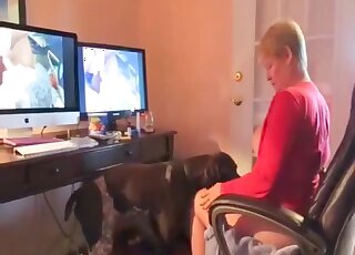 Sexy angel gets passionately fucked by a trained beast