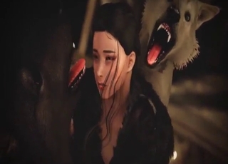 Zoo sex looks great with a brunette who cums