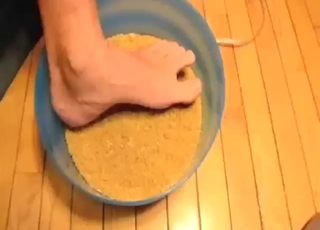 Male foot fetish video with plenty of maggots