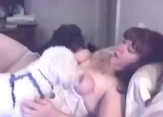 Breastfeeding with a zoophilic twist from a lady